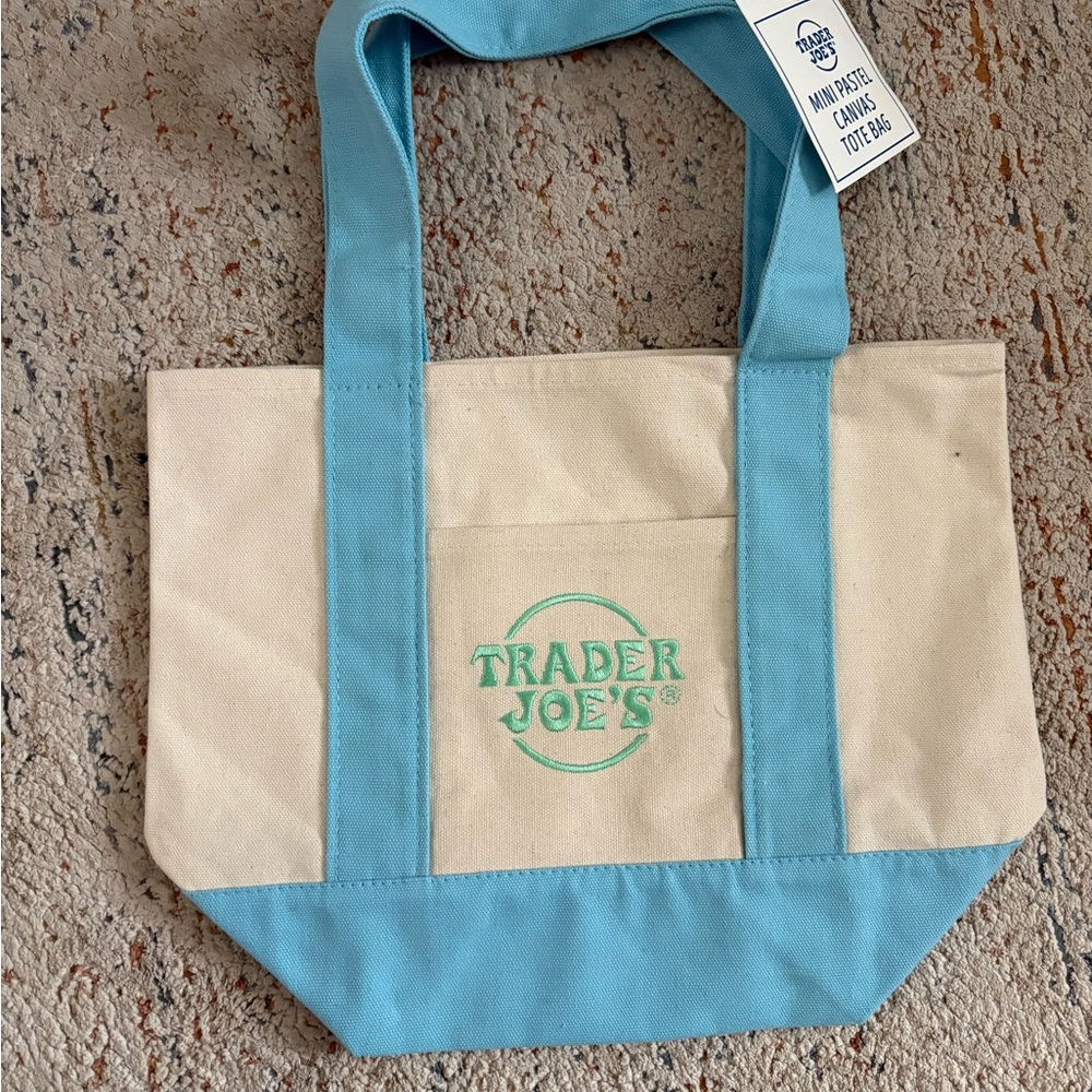 NWT Trader Joe’s Pastel Blue Mini tote bag